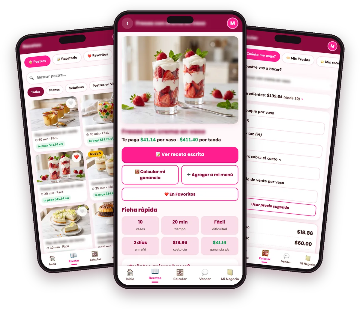 La app Postres que Pagan en el celular